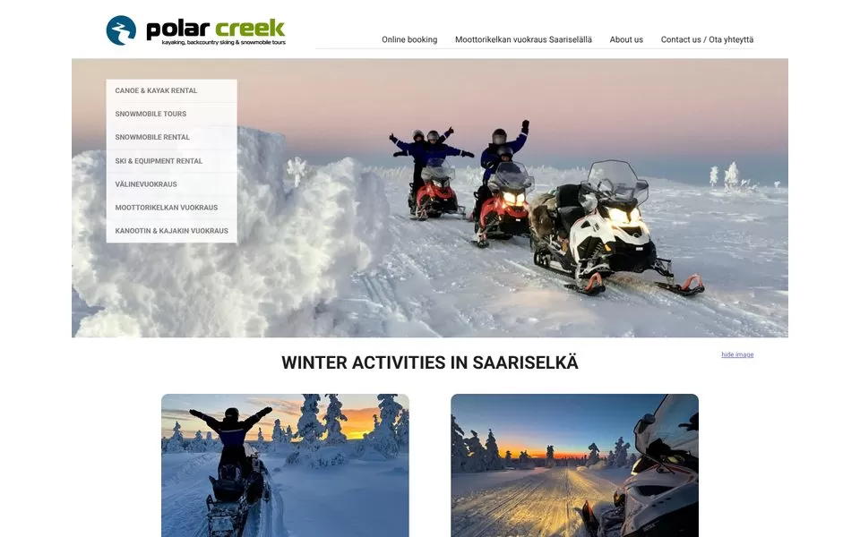 Главная страница polarcreek.fi